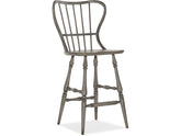 Hooker Furniture Casual Dining Ciao Bella Spindle Back Bar Stool-Speckled Gray